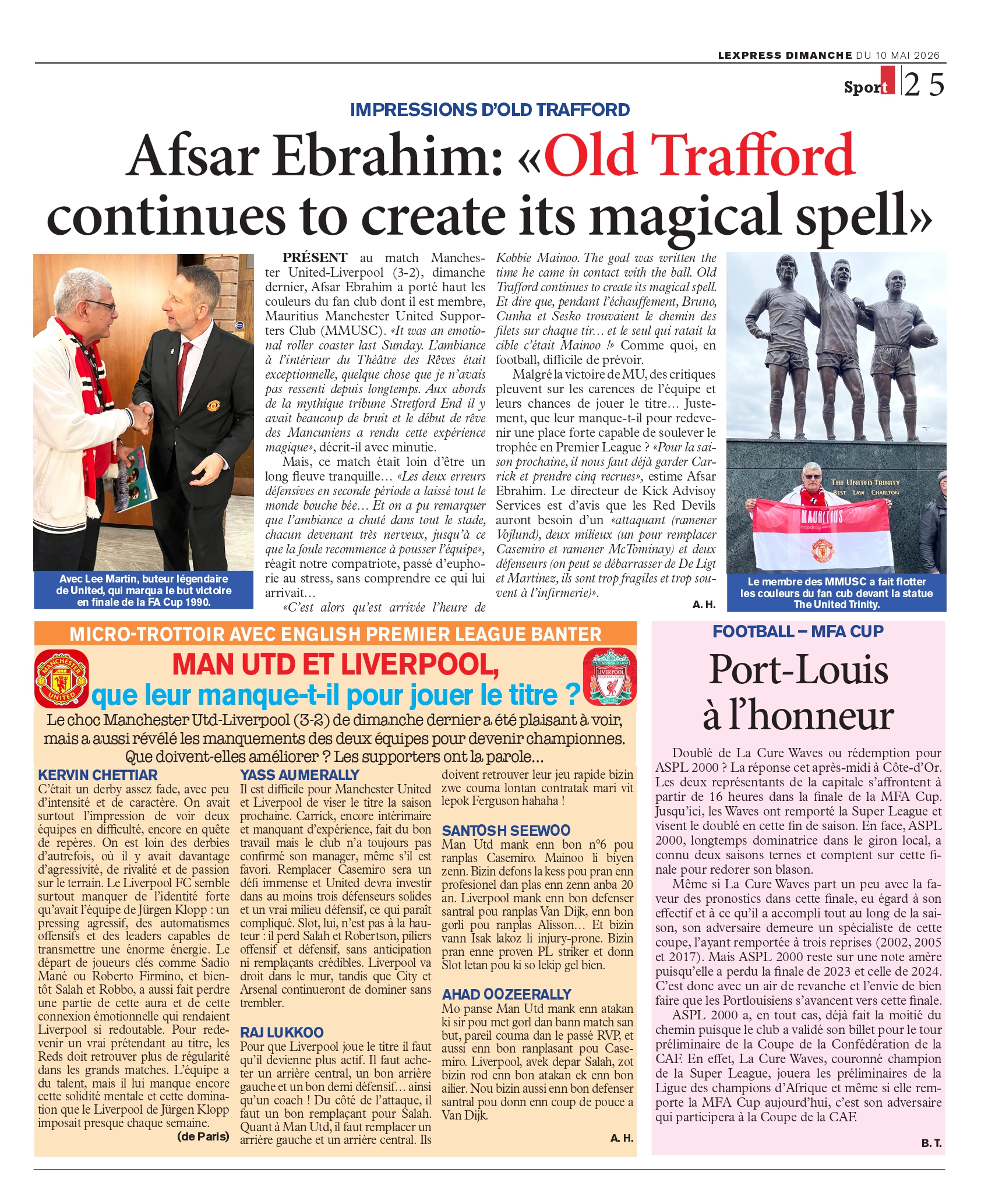Afsar Ebrahim:Old Trafford continues to create its magical spell